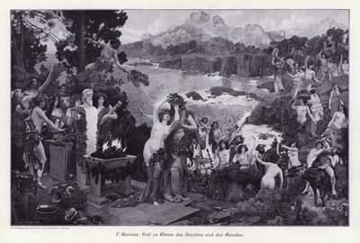 Festa em Honra de Baco e Ariadne (gravura) de Paul Jean Gervais