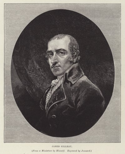James Gillray, caicaturista, satirista e gravador inglês (gravura) de Paul Jonnard