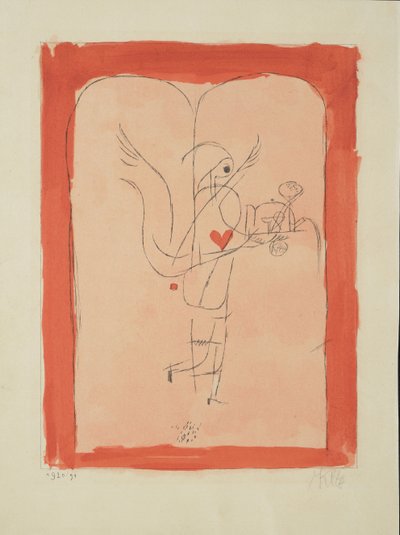 Um gênio serve um café da manhã pequeno, 1920. de Paul Klee