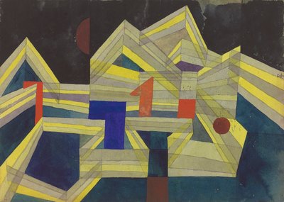 Arquitetura transparente-estrutural, 1921. de Paul Klee