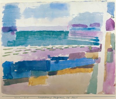 Praia de banho St. Germain perto de Tunis de Paul Klee