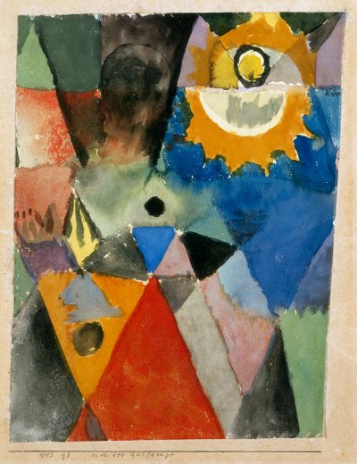 Antes da lâmpada de gás, por Paul Klee, Galleria Nazionale d