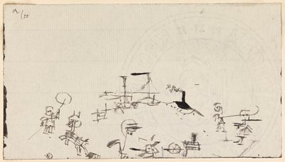 Praia movimentada, 1926. de Paul Klee