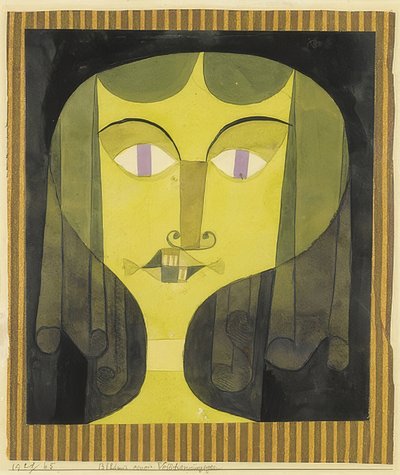 Retrato de uma mulher de olhos violeta. 1921-65 de Paul Klee