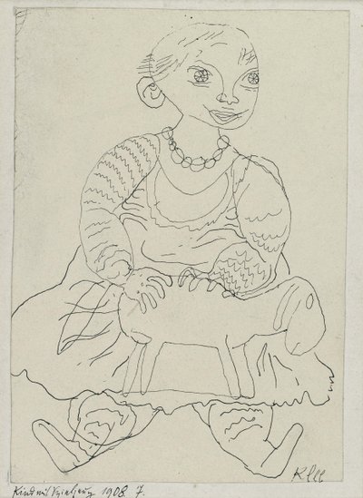 Criança com um brinquedo de Paul Klee