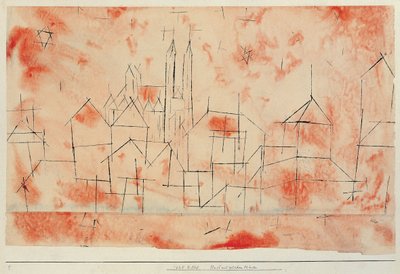 Cidade com catedral gótica Cidade com catedral gótica, 1925. de Paul Klee