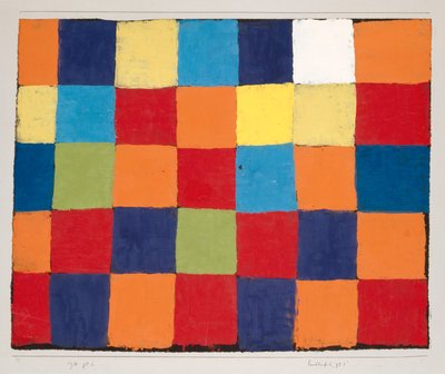Tabela de cores Qu 1, 1930. de Paul Klee