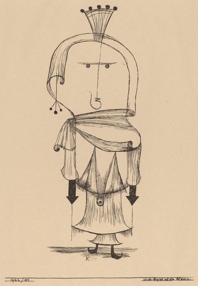 Die Hexe mit dem Kamm Witch with a Comb, 1922. de Paul Klee