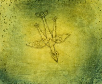 Down the More Trouble Bird; Herabstossender Vogel de Paul Klee