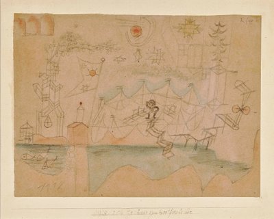 Desenho para o aluguel do barco, 1918. de Paul Klee