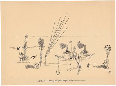 Desenho para o porto amarelo, 1921-1926. de Paul Klee
