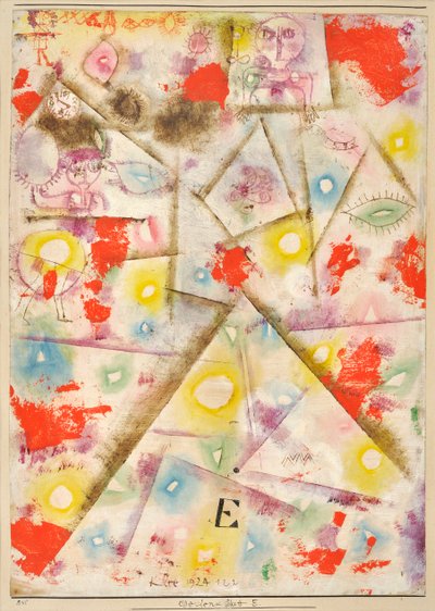 Folha comemorativa E Gedenkblatt E, 1924. de Paul Klee