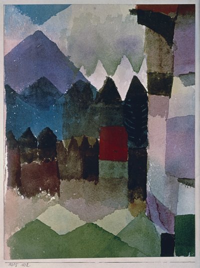 Fohn Vento no Jardim de Franz Marc de Paul Klee