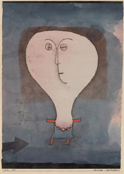 O medo de uma menina, 1922. de Paul Klee