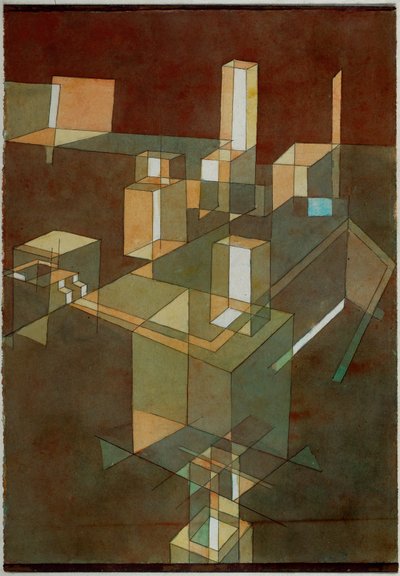Cidade italiana (óleo sobre tela) de Paul Klee