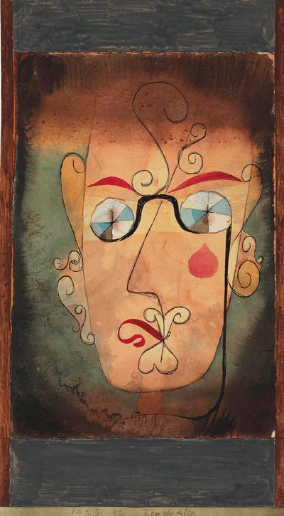 Mulher velha cômica dos desenhos animados, 1923. de Paul Klee