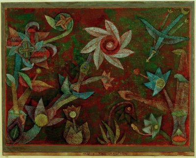 Cruz e flores em espiral de Paul Klee