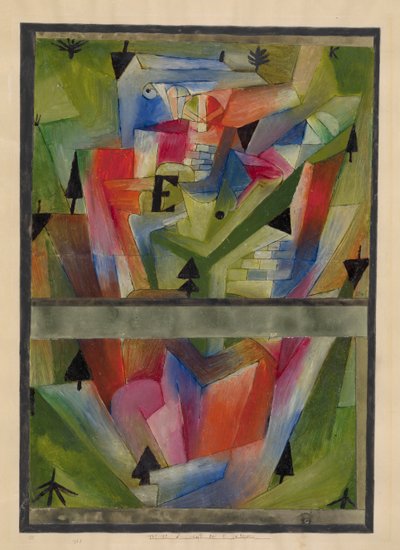 Paisagem perto de E. na Baviera, 1921. de Paul Klee