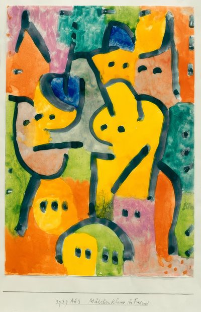 Classe menina ao ar livre de Paul Klee