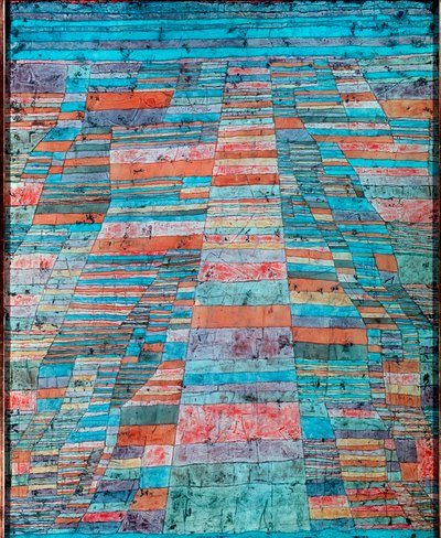Estrada principal e estradas secundárias Pintura por Paul Klee (1879-1940) 1929 Sol. 83x67 cm Colónia, Museu Ludwig de Paul Klee