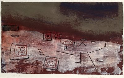 Moeblierte Arktis (mobiliário árctico). 1935 (Tempera sobre papel) de Paul Klee