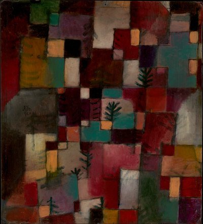 Ritmos vermelho-verde e Violeta-amarelo de Paul Klee