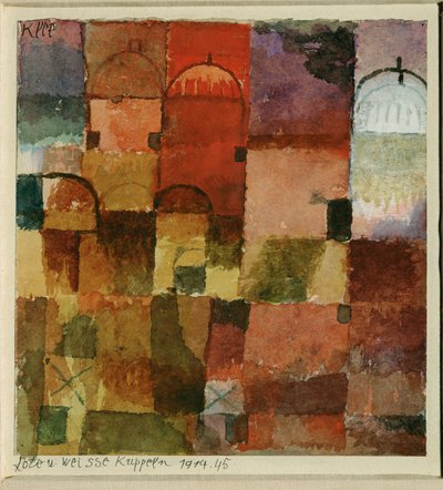 Cúpulas vermelhas e brancas (ofegantes) de Paul Klee