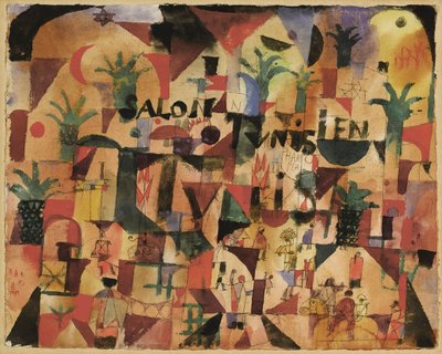 Salão tunisino Tráfego no Boulevard Tunis, 1918. de Paul Klee