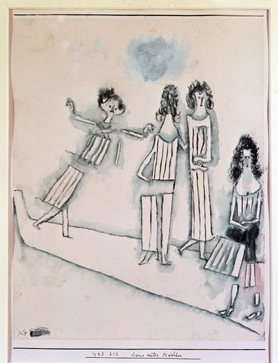 Cena com raparigas (Desenho, século XX) de Paul Klee