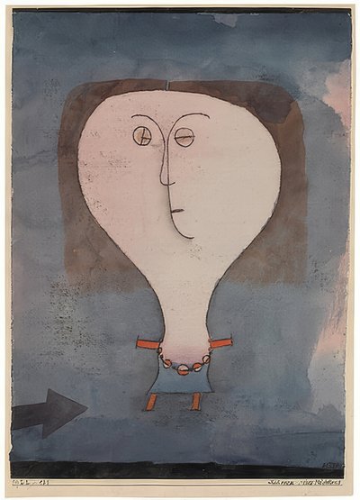 Medo de uma garota. 1922 de Paul Klee