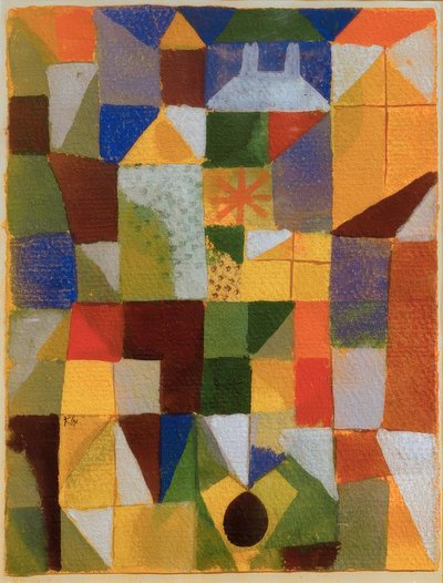 Composição urbana com janelas amarelas de Paul Klee