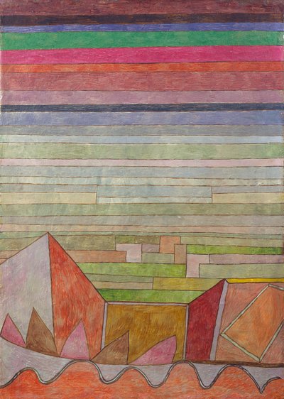Vista para o país fértil Vista para o país das frutas, 1932. de Paul Klee