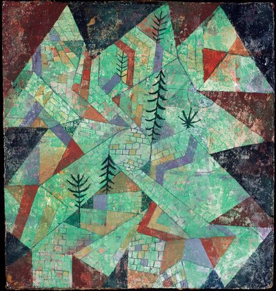 Wald bau (Construção em madeira) de Paul Klee