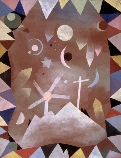 Acima da Cimeira da Montanha, 1917. de Paul Klee