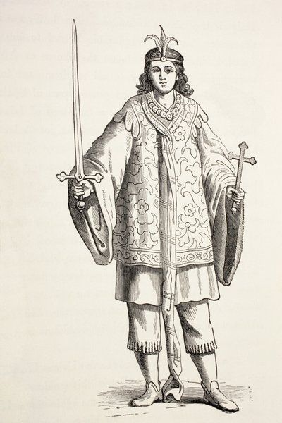A página do padre João. O Prester John também era conhecido como Presbítero Johannes. de Paul Lacroix