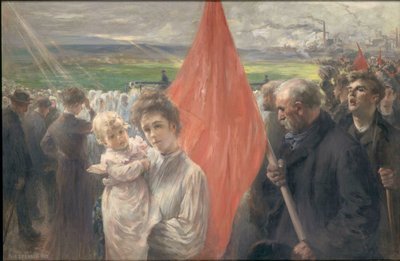 Uma greve em Saint-Ouen, 1908. de Paul Louis Delance