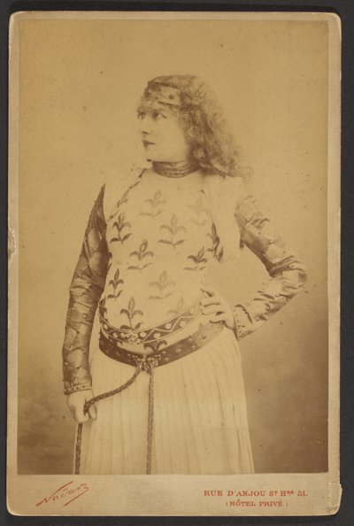 Sarah Bernhardt como Lady Macbeth de Paul Nadar