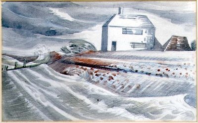 Casa à beira-mar, Dymchurch, Kent de Paul Nash