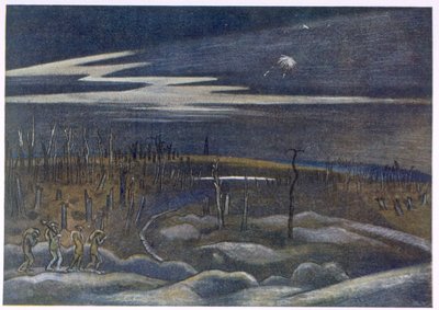 Meadow with Copse, de British Artists at the Front, Continuation of The Western Front, Parte Três, Paul Nash de Paul Nash