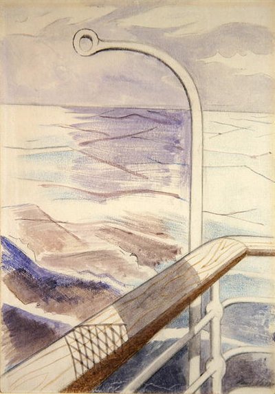 Shiprail (lápis e aguarela sobre papel) de Paul Nash