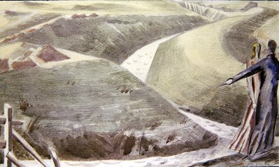 O Grande Dyke, Romney Marsh de Paul Nash