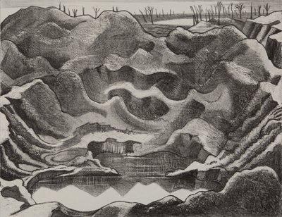 A Cratera da Mina, Colina 60, Saliente de Ypres de Paul Nash