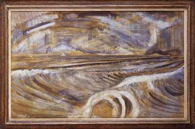 Ondas em Dymchurch, c.1920-21 (óleo sobre tela) de Paul Nash