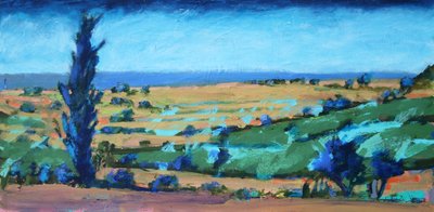 Devon Coast, 2021 (acrílico sobre cartão) de Paul Powis