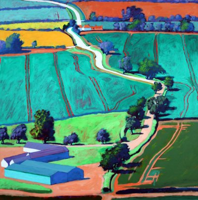 Lane II (acrílico a bordo) de Paul Powis
