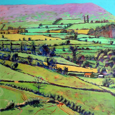 Pentre, 2019 (acrílico a bordo) de Paul Powis