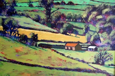 Pentre close up, 2019 (acrílico a bordo) de Paul Powis
