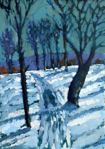 Neve, 2015, (acrílico sobre papel) de Paul Powis