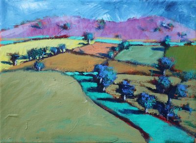 Swineyard Hill, 2021 (acrílico sobre tela) de Paul Powis