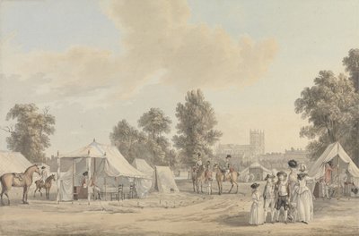 Um acampamento no Parque St. James (aquarela sobre papel) de Paul Sandby
